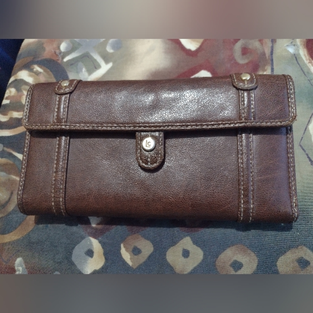 Brown Leather ( Faux) Wallet